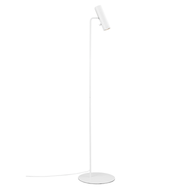 Modern White Floor Lamp with Adjustable Head – Minimalistic Standing Lamp for Living Room Decor 0